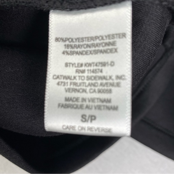 Anthropologie Pleione NWT Black Ruffle Bell Sleeve A-Line Scuba Mini Dress Small - Picture 10 of 10